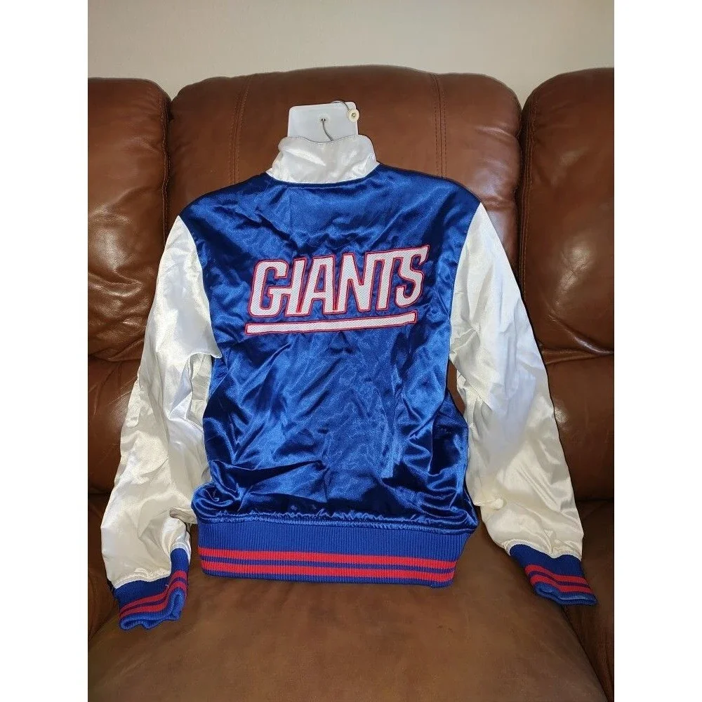 Vintage lot of 3 : Reebok NY Giants Jacket Sz M & WWF Cheetah & NY Sport Gloves